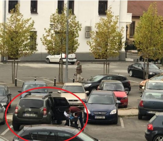 Director din Consiliul Județean, dădacă în mașina de serviciu