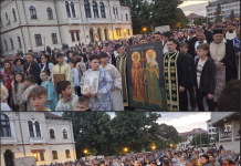VIDEO/ Procesiune cu mii de oameni, la Târgu Jiu, de Sf. Constantin și Elena