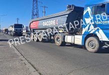 VIDEO: Transportatorii au ieșit în stradă la Târgu Jiu. Convoi de mașini, de peste un kilometru